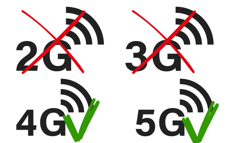 Extinction à venir des réseaux 2G et 3G 